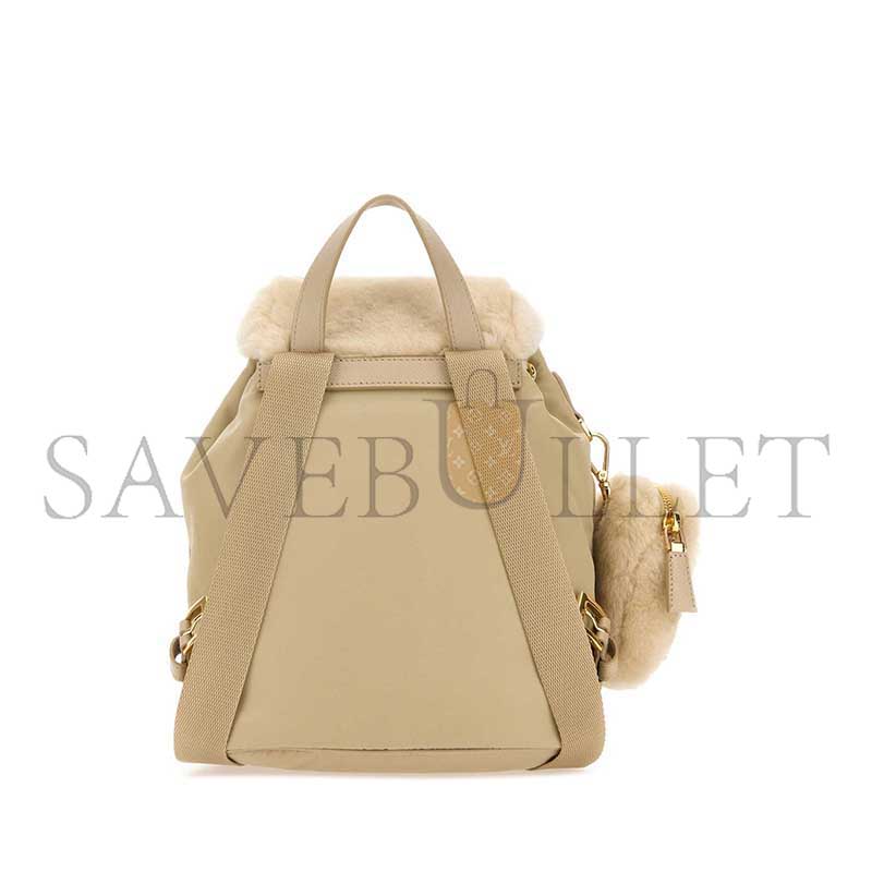 PRADA RE-NYLON SHEARLING BACKPACK 1BZ074 (25*20.5*11.5cm)